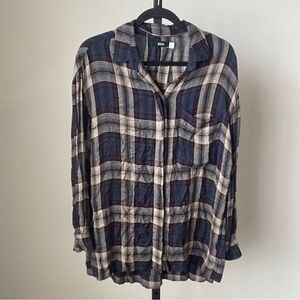BDG Plaid Tunic Shirt Size Small